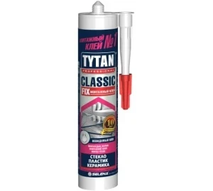 Фото для Клей монтажный каучуковый бесцветный 310мл Титан Classic Fix (12)