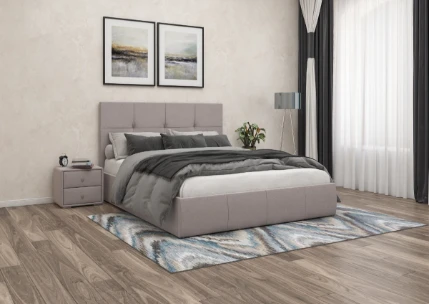 Фото для Кровать Твист 1.4 с подъемным механизмом (Микровелюр/Бежевый)