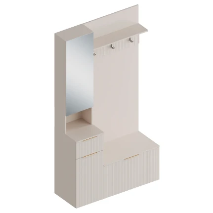 Фото для Прихожая Тефия с зеркалом (левое исполнение) (Тефия/Софт сантьяго)