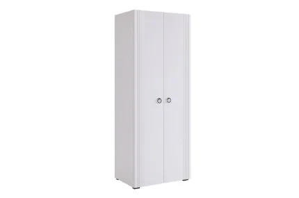 Шкаф двухдверный Ева 102.01 (Белое дерево/Белый матовый)