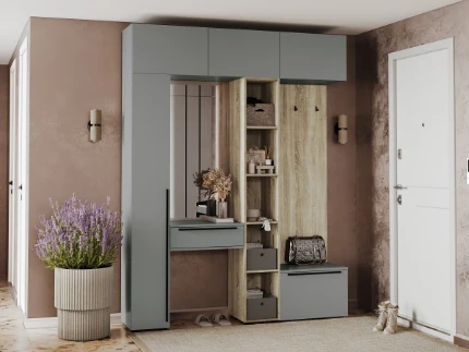 Фото для Прихожая Люмьер вариант №3 (Шиншилла серая)