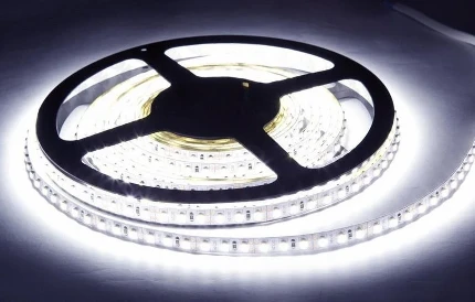 Фото для 15 0012 Лента светодиодная 2835, 120LED\м,12V. 9.6W\м, 8мм,IP20,нейтральный белый, AQ