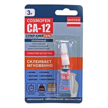 Фото для СУЕР КЛЕЙ ГЕЛЬ СА 12, тюбик 3гр