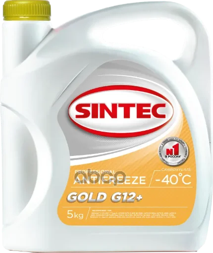 Фото для Антифриз Желтый 5кг (-40) Sintec Gold G12 SINTEC арт. 800526