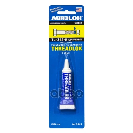Фото для Фиксатор Резьбы Временный (Удаляемый) Синий Abro Tl-342-R 6Ml ABRO арт. TL-342-R
