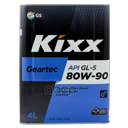 Фото для Масло Трансмиссионное Gl-5 80w90 4л Kixx Geartec L298344te1 KIXX арт. L298344TE1