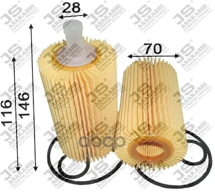 Фото для Фильтр Масляный (Вставка) O-121 Js Asakashi Oe0071 JS Asakashi арт. OE-0071