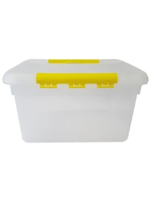 Контейнер для продуктов прямоуг. 8 л 30*23*16 см с желтым зажимом MG