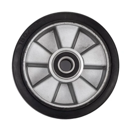 Фото для Колесо для гидр/тележки 180х50мм резиновый обод, с подш., неповоротное - TOR