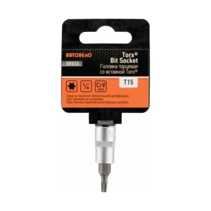 Фото для Бита - головка "TORX" Т-15 (1/4) L=38mm - АвтоДело