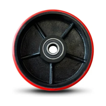 Фото для Колесо для гидр/тележки 180х50мм полиуретановый обод, с подш. 80204, неповоротное - TOR