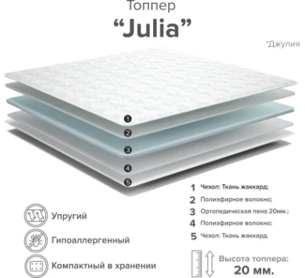 Фото для Топпер Julia n 1,4*2,0