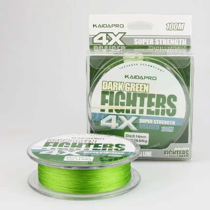 Фото для Плетеный шнур Kaida FIGHTERS 4X dark PX84 100м GREEN в ассорт