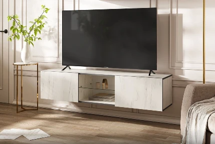 Фото для Норд Тумба ТВ подвесная (Дуб Крафт белый, Дуб крафт белый) МИФ