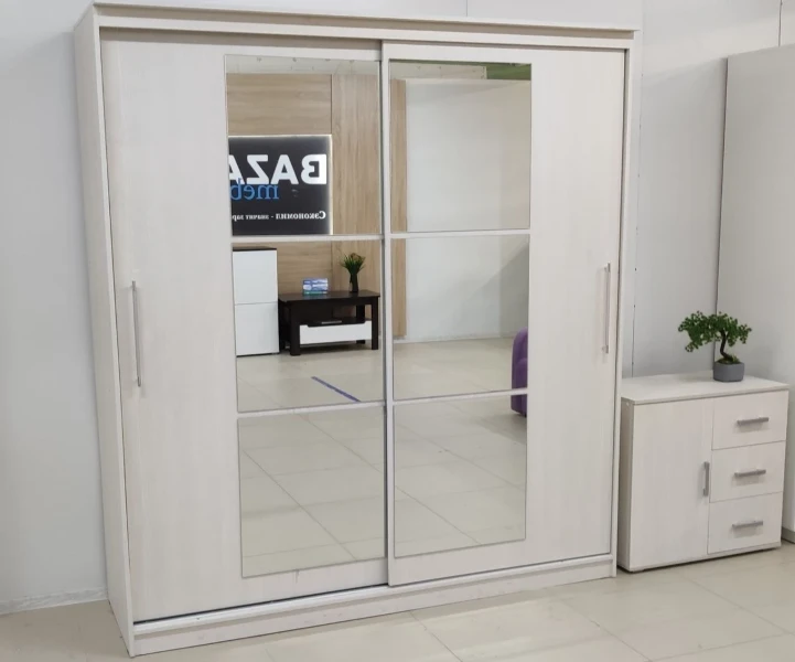 Фото для Шкаф-купе ЭЛЕГАНТ №3 2,0 (Сандал светлый) МИФ