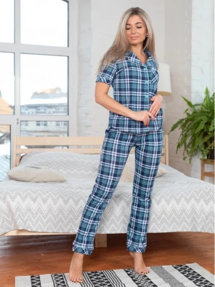 Пижама "Бьянка" (брюки) (50, синий)