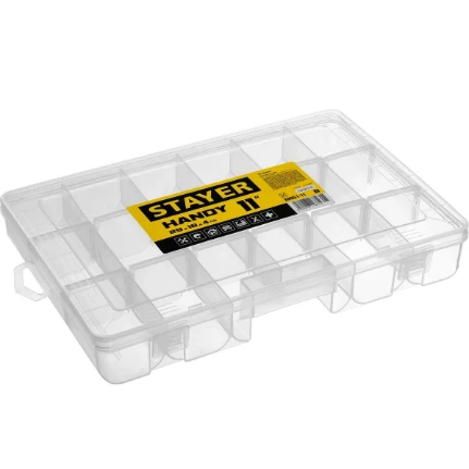 Фото для STAYER HANDY-11, 292 x 180 x 40 мм, (11″), пластиковый органайзер с 18 ячейками (38051-11)