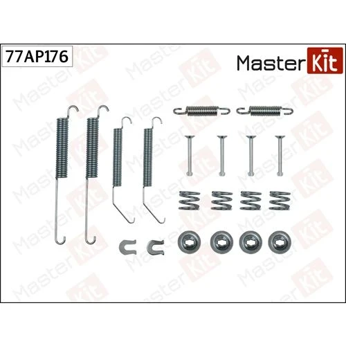 Фото для Комплект установочный тормозных колодок зад MasterKit 77AP176/RFK181 TIIDA