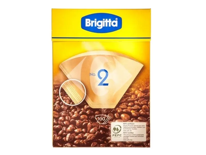 Фильтры бумажные для заваривания кофе Melitta Brigitta размер 2, 100 шт, кор 0200145