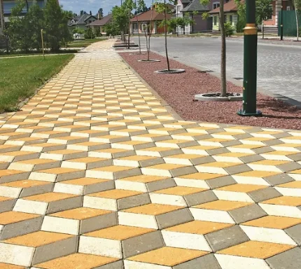 Тротуарная плитка "Ромб" цвет желты