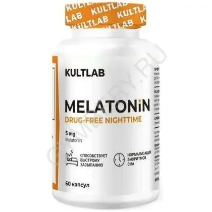 Фото для Kultlab Melatonin 5 mg, 60 капс (Капсулы)
