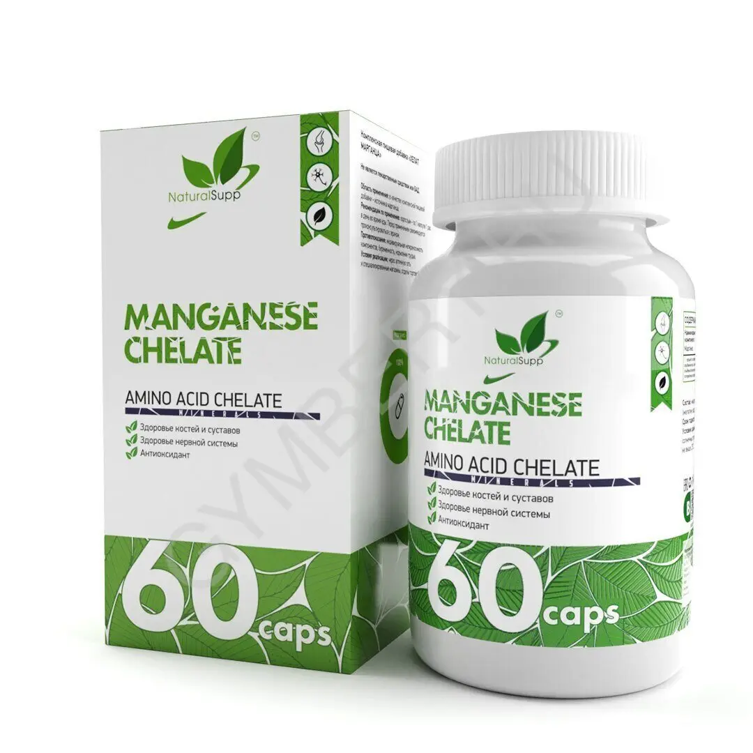 Natural Supp Manganese chelate (Марганец) 5 мг 60 caps, шт., арт. 3007011