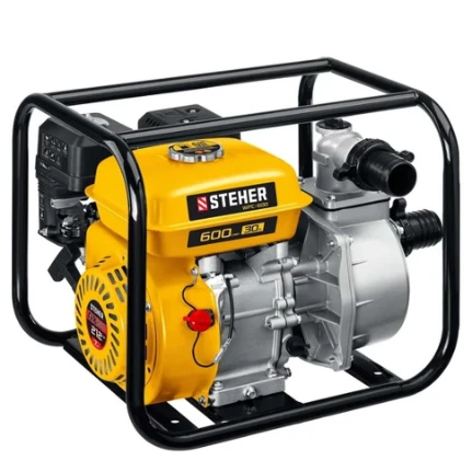Фото для Мотопомпа бензиновая 600л/мин, d-80мм, max высота 30м, max глубина 8м, для чистой воды - Steher