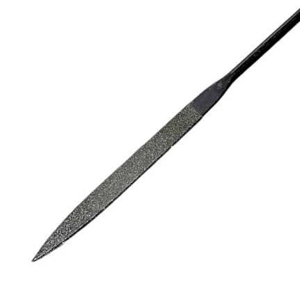 Фото для Надфиль плоский алмазный 160мм остроносый 125/100 с обрезиненной ручкой - ВИЗ