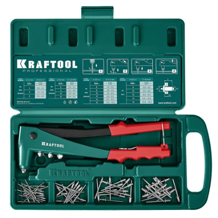 Фото для Заклепочник 2,4 - 3,2 - 4,0 - 4,8мм, литой корпус, в боксе Х-3 - KRAFTOOL "EXPERT"