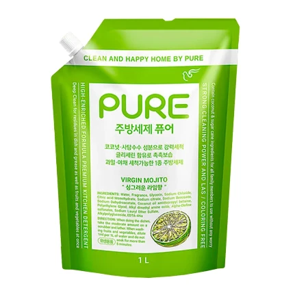 Фото для Средство для мытья посуды с ароматом яблока Pigeon Pure Apple Balm Dish Detergent — 1 л