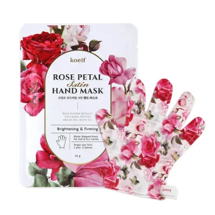 Фото для Маска-перчатки для рук с экстрактом розы Petitfee Koelf Rose Petal Satin Hand Mask