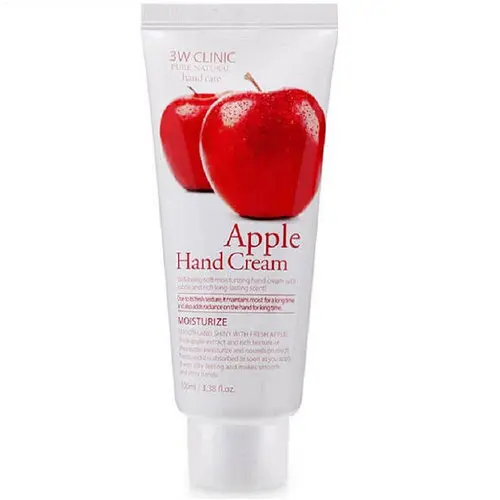 Крем для рук 3W Clinic Apple Hand Cream Увлажняющий крем для рук с экстрактом яблока и маслом Ши