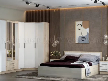 Фото для Мартина Кровать 1,4м с подъемным механизмом (Белый, сонома)