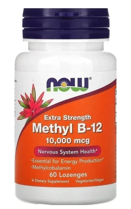 Витамин Б12 NOW Metyl B-12 10000мкг 60капс.