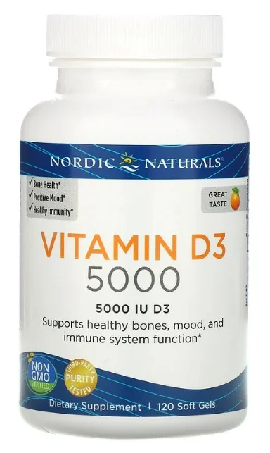 Витамин Д3 NORDIC NATURAL 5000 120капс.