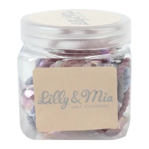 Фото для Резиночки для волос со стеклянным декором в банке 10шт