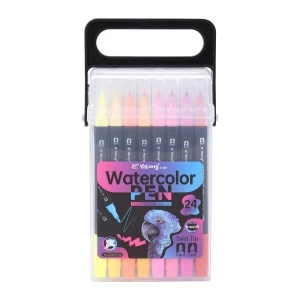 Фото для Фломастеры Yalong двусторонние в пластиковой упаковке 24цв