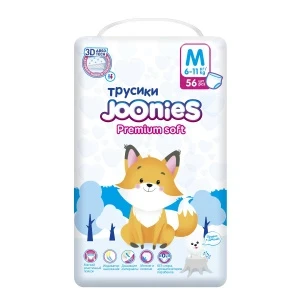 Фото для Подгузники-трусики Joonies Premium Soft M 6-11кг 56 шт