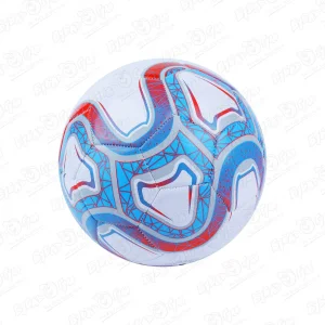 Мяч футбольный белый с черно-оранжевыми вставками
