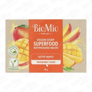 Фото для Мыло BioMio натуральное увлажняющее манго 90г