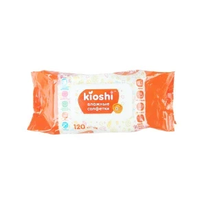 Фото для Салфетки влажные kioshi с клапаном 120шт с 0мес