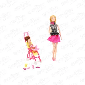 Кукла Lanson Toys My Little Doll Set с малышкой на прогулке