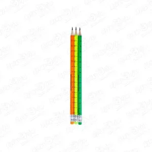 Фото для Набор простых карандашей с ластиком 3шт