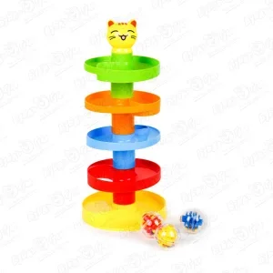 Фото для Игрушка развивающая башня с шариками Котик