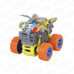 Квадроцикл Граффити инерционный с оранжевыми колесами 10см с 3лет