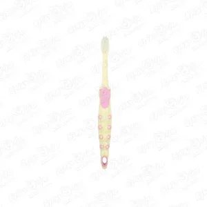 Фото для Зубная щетка HANIL мануальная Гусеничка желто-розовая с 3-6лет