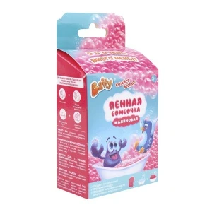 Фото для Бомбочка для ванны Baffy с пеной малиновая 75г с 3лет