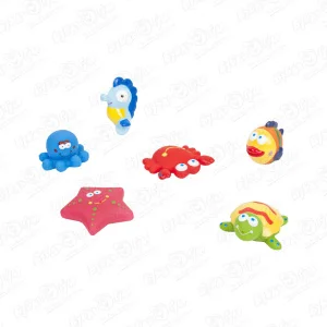Набор игрушек для ванны Lanson Toys Морские животные 6шт с 3лет