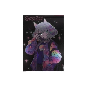 Фото для Скетчпад аниме Девочка в наушниках с радужным блеском