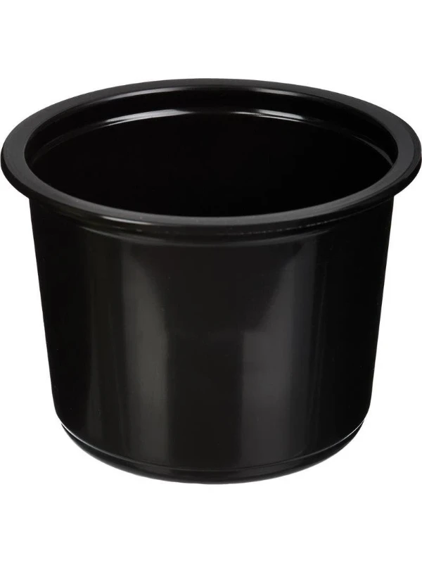 Одноразовый пластиковый контейнер: круглый с черным основанием, 1750 мл. 200 шт.